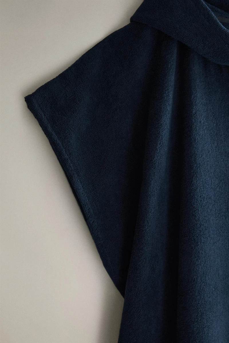 COTTON TERRYCLOTH BEACH PONCHO