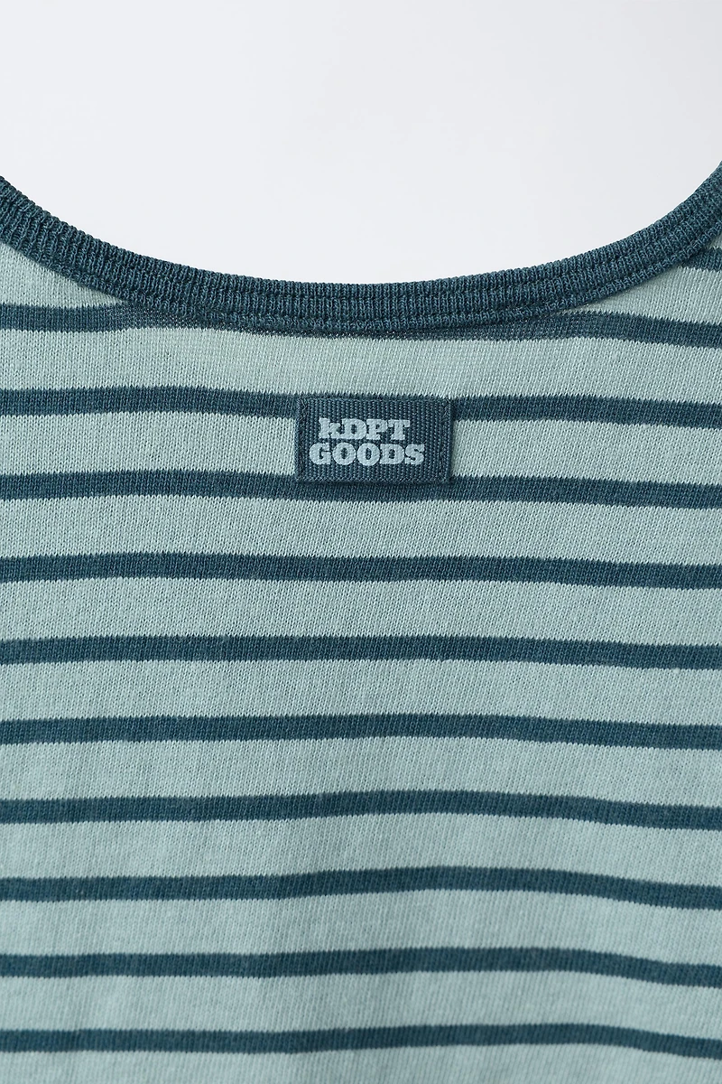 STRIPED LABEL T-SHIRT