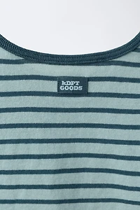 STRIPED LABEL T-SHIRT