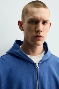 WASHED ZIP HOODIE