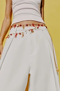 METAL BELT WITH MARINE CHARMS