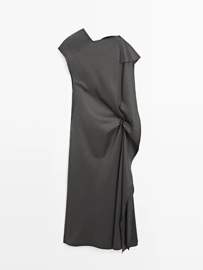 Long dress with neck detail - LIMITED