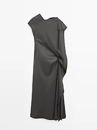 Long dress with neck detail - LIMITED
