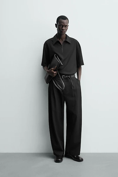 TECHNICAL ZIP POLO SHIRT