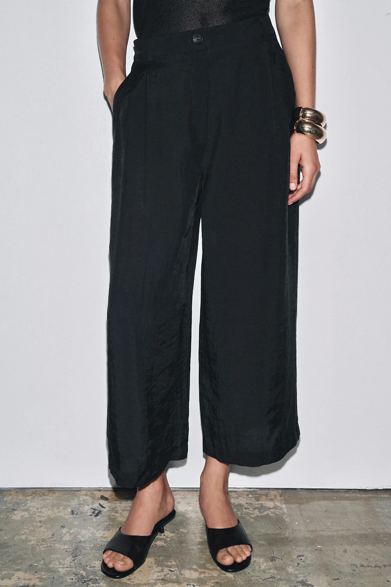ZW COLLECTION CROPPED PLEATED PANTS