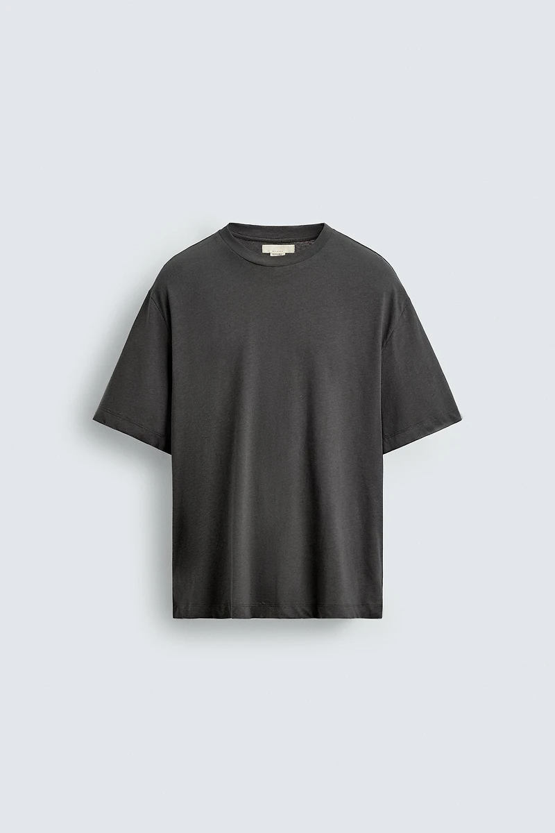 RELAXED FIT COTTON - LINEN T-SHIRT