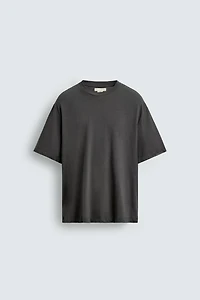 RELAXED FIT COTTON - LINEN T-SHIRT