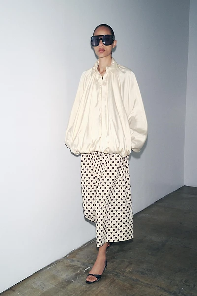 JUPE MIDI À POIS ZW COLLECTION