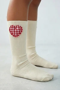 GINGHAM HEART SOCKS