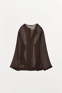 TEXTURED SHIRT WITH VISCOSE