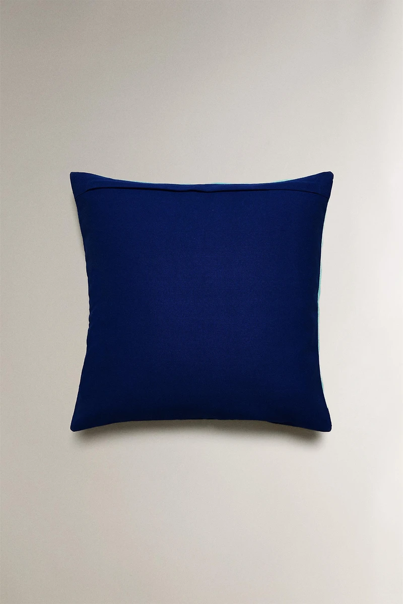 SQUARE COTTON THROW PILLOW COVER X COLLAGERIE