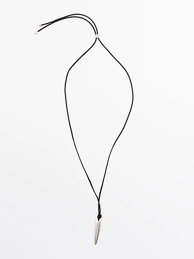 Leather pendulum pendant