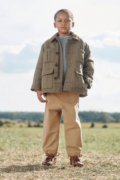 MANTEAU À CARREAUX EFFET MOUTON AVEC LAINE ÉDITION LIMITÉE