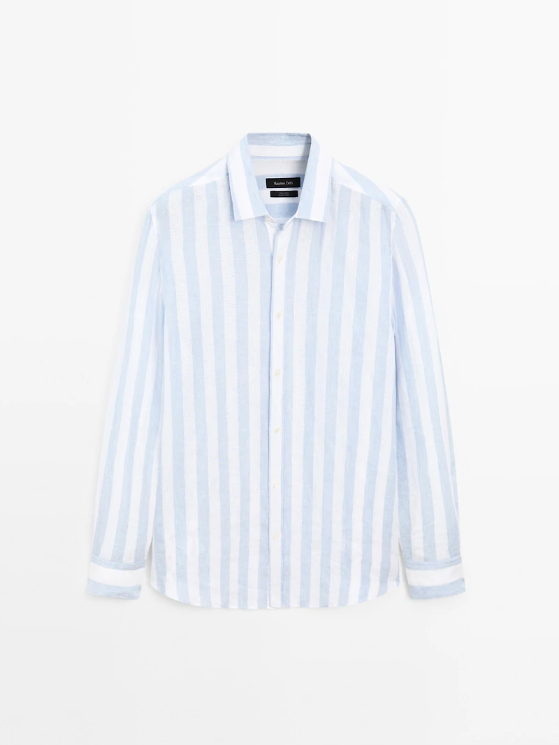 Regular fit wide stripe shirt