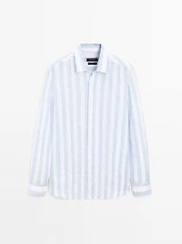 Regular fit wide stripe shirt