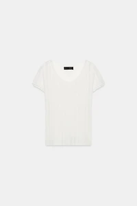 POINTELLE KNIT TOP
