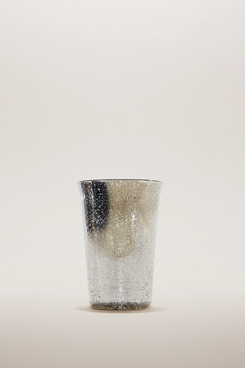MERCURIZED GLASS CHRISTMAS TUMBLER
