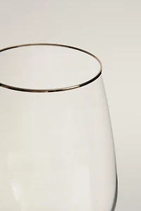CRYSTALLINE GLASS WITH SILVER RIM