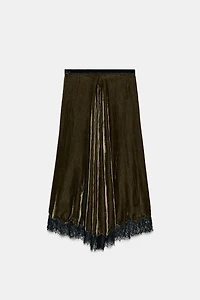 VELVET LACE SKIRT ZW COLLECTION LIMITED EDITION