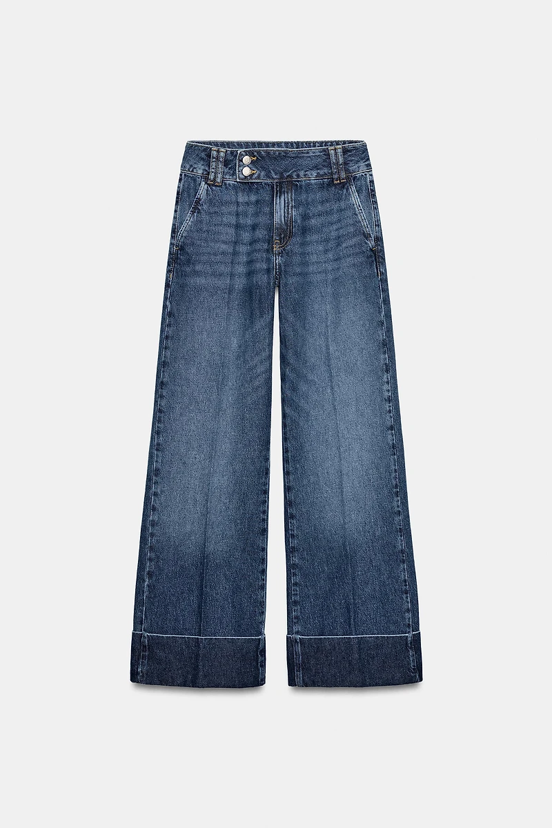 JEAN Z1975 DROIT TAILLE BASSE À REVERS