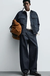 RELAXED FIT DENIM POCKET JACKET