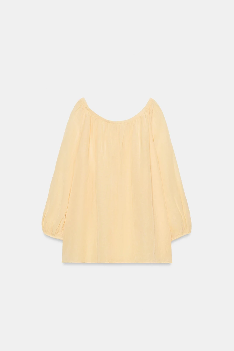 LINEN BLEND BLOUSE ZW COLLECTION