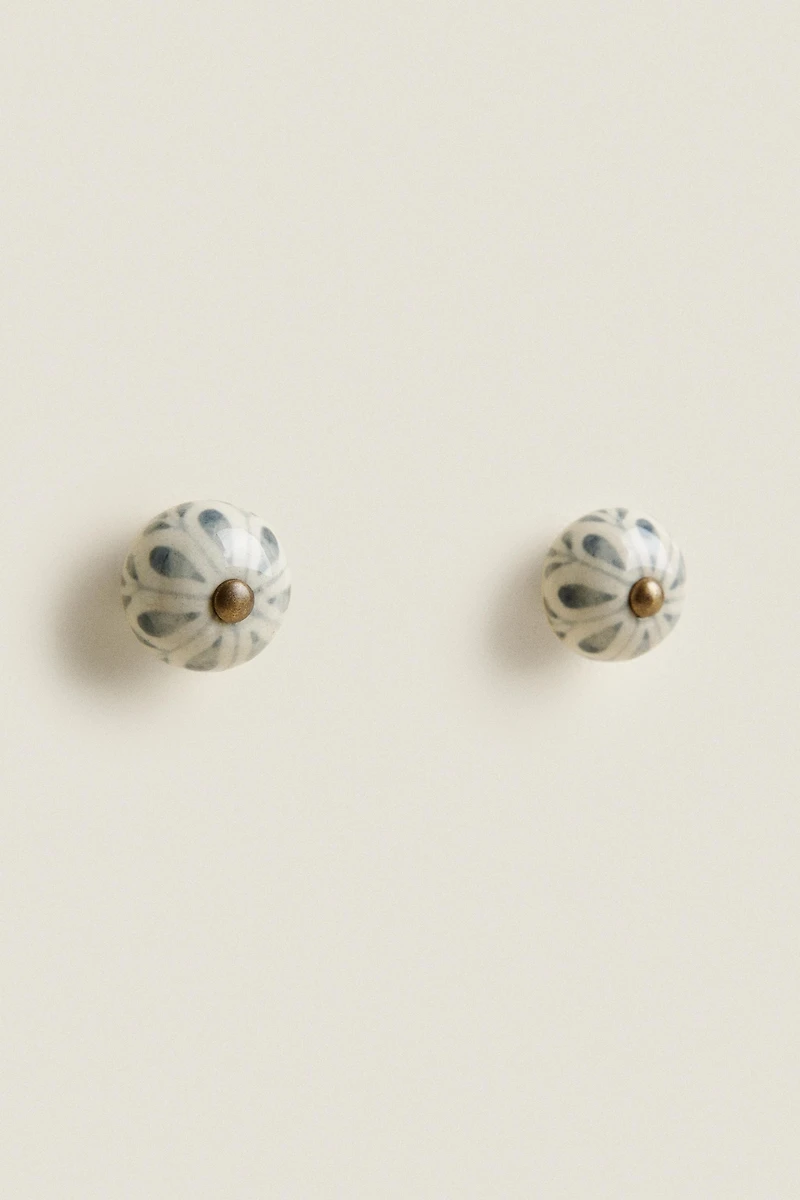 LOT DE POIGNÉES EN CÉRAMIQUE FLEUR (LOT 2)