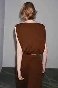 TOP EN MAILLE BAS ÉLASTIQUE