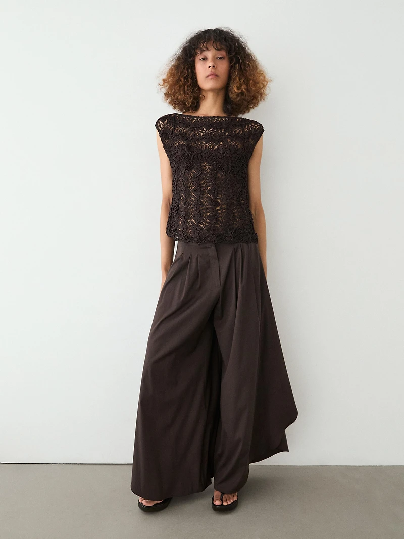 Crochet knit top