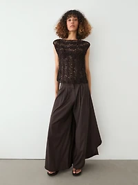 Crochet knit top