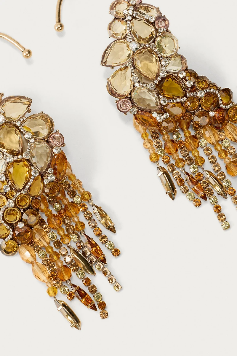 MARISA BERENSON X ZARA SPARKLY JEWEL EARRINGS