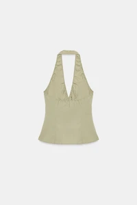 CRISS-CROSS HALTER TOP