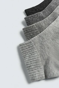 FOUR-PACK OF BASIC ANKLE SOCKS