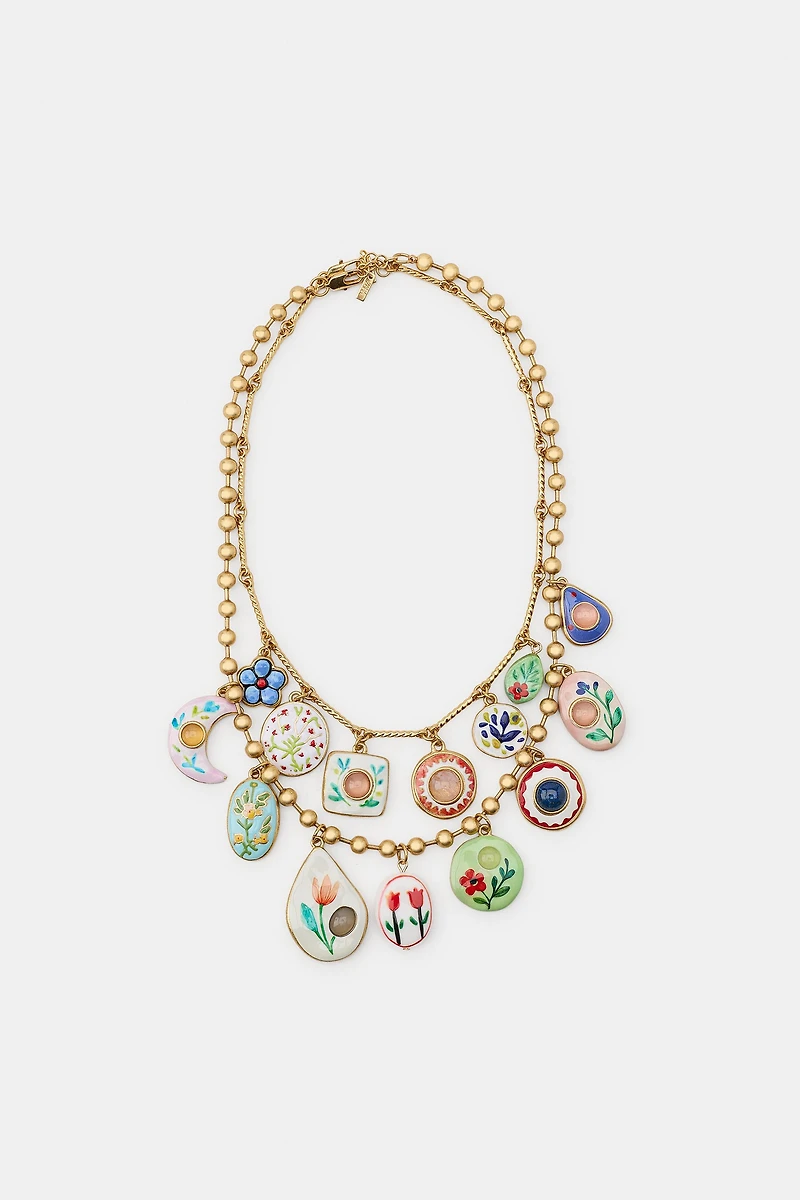 PACK OF 2 RESIN CHARM NECKLACES