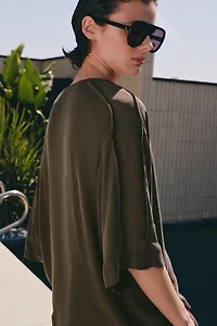 BLOUSE FLUIDE À NŒUDS ZW COLLECTION