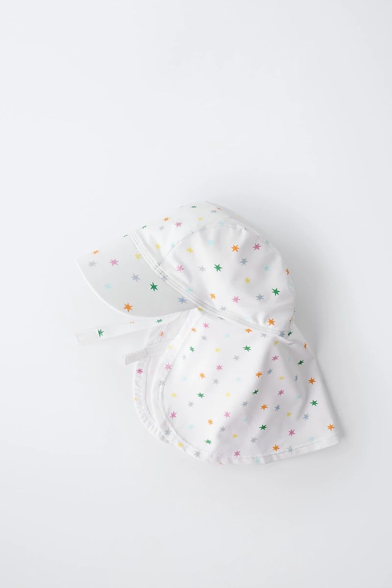BONNET DE BAIN COUVRE-NUQUE ÉTOILES