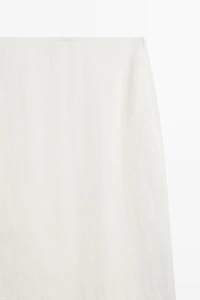 Flowing midi skirt with lace detail