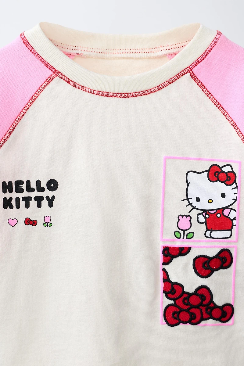 T-SHIRT MANCHES RAGLAN EN CONTRASTE HELLO KITTY © SANRIO