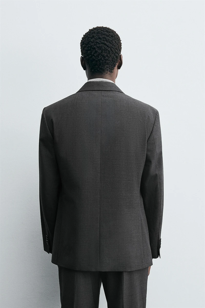 PLAID SUIT BLAZER