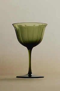CHRISTMAS WINE GLASS WITH A RAISED DESIGN