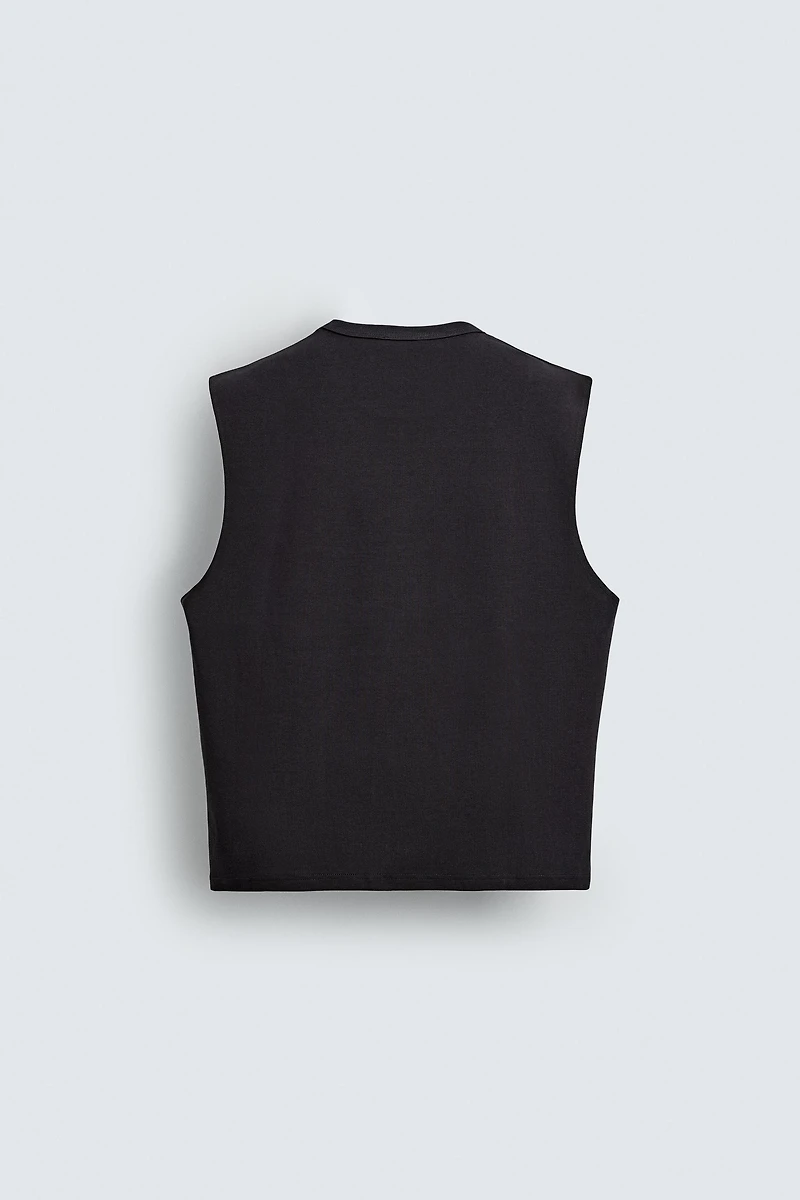RELAXED FIT RIBBED TANK TOP