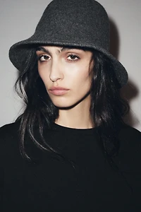 PLAIN WOOL BLEND HAT