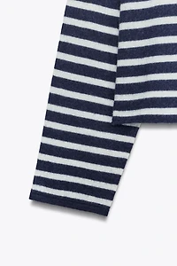 STRIPED KNIT SWEATER 100% WOOL