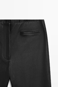 Leather capris
