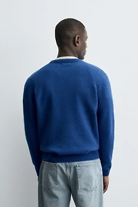 REGULAR FIT WOOL BLEND SWEATER