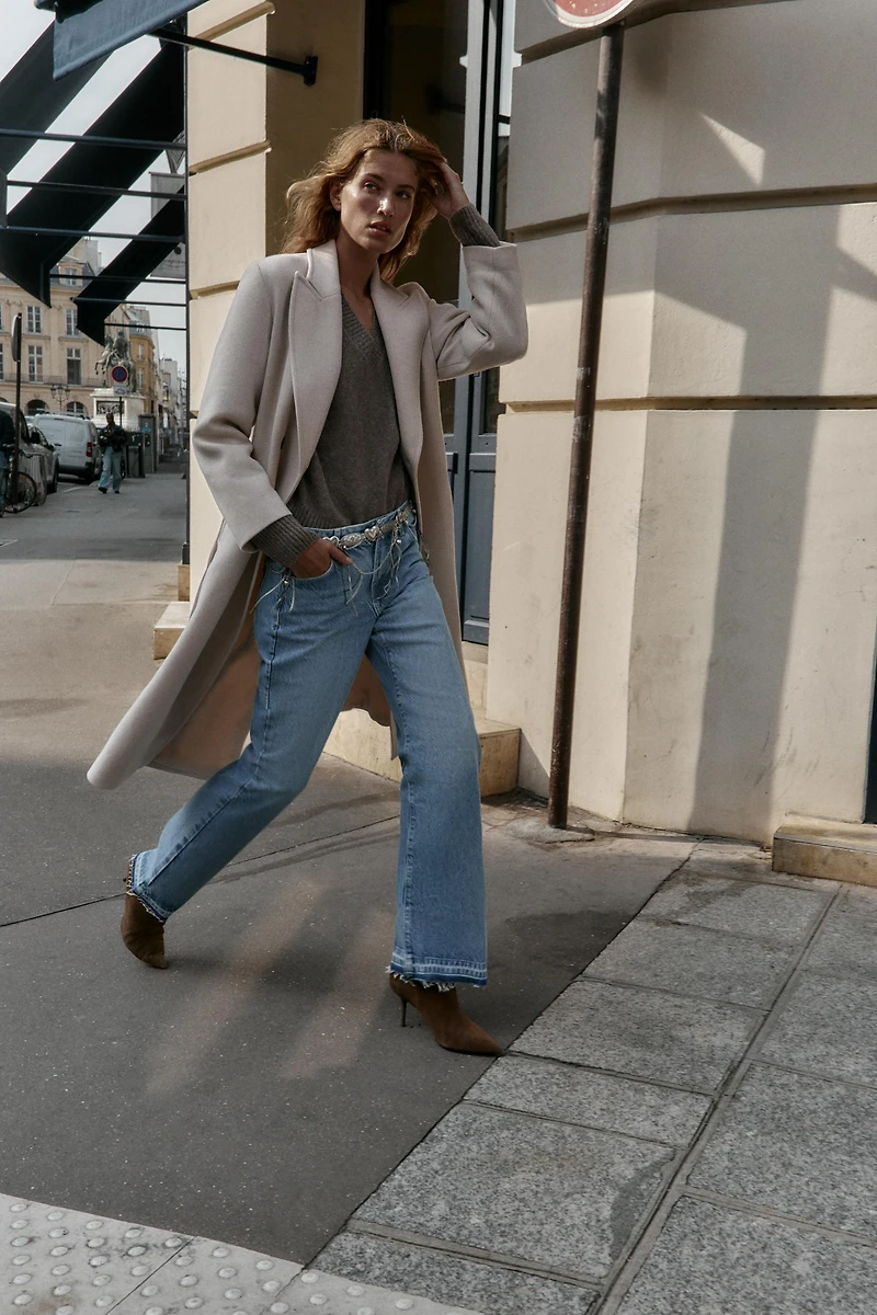 LONG BELTED WOOL COAT
