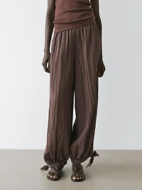 flowing draped pants