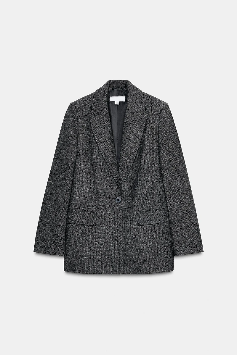HERRINGBONE WOOL BLAZER