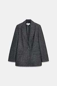 HERRINGBONE WOOL BLAZER