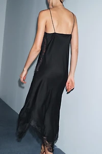 SATIN LACE DRESS ZW COLLECTION